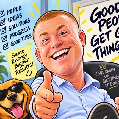 Caricature of Bruce M